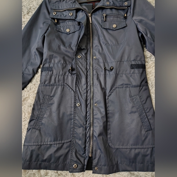 *Like New* Yoki Women's Medium Blue Anorak Outerwear Jacket w/ Removable Hood - Picture 5 of 16